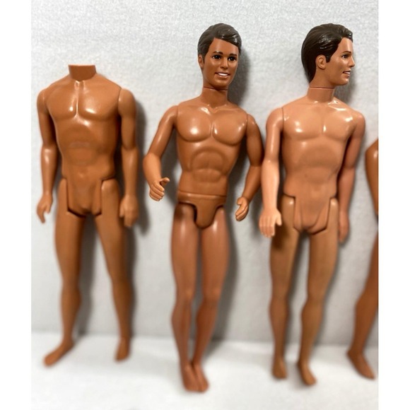 Vintage 1968 Ken Dolls Lot Of 7 One No Head Two Rooted Hair Ken Clothes Toy Gift - Picture 2 of 16